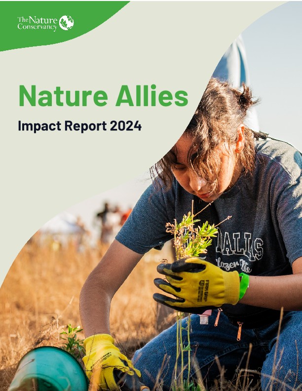 Cover of the Nature Allies impact report for 2024.