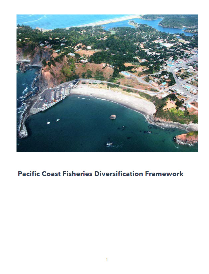 Cover of Pacific Coast Fisheries Diversification Report.